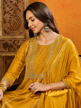 Polyester Solid Yellow Indian Ethnic-PKSKD2022A